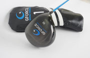 Gforce driver, black titanium clubhead with gforce logo and number 10 and the gforce driver head cover with logo and writing in black and white
