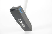 Gforce putter swing trainer showing view underneath of clubface with gforce writing