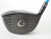 Gforce driver, showing black titanium clubface withg gforce logo and grooves on clubface