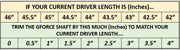 GForce driver shaft fitting instructions