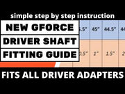 GForce driver shaft swing trainer video fitting guide